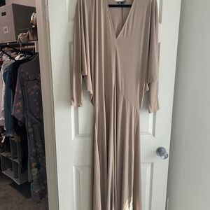 Zara Taupe Long Sleeve Dress